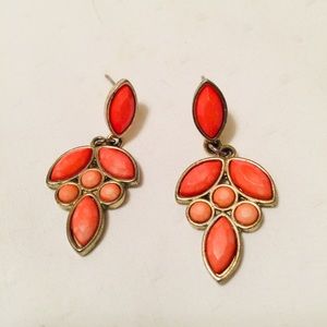 Orange Dangle Earrings